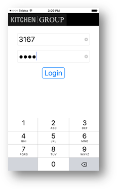 login window