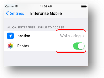 settings window