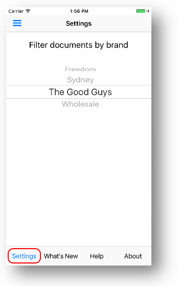 documents menu